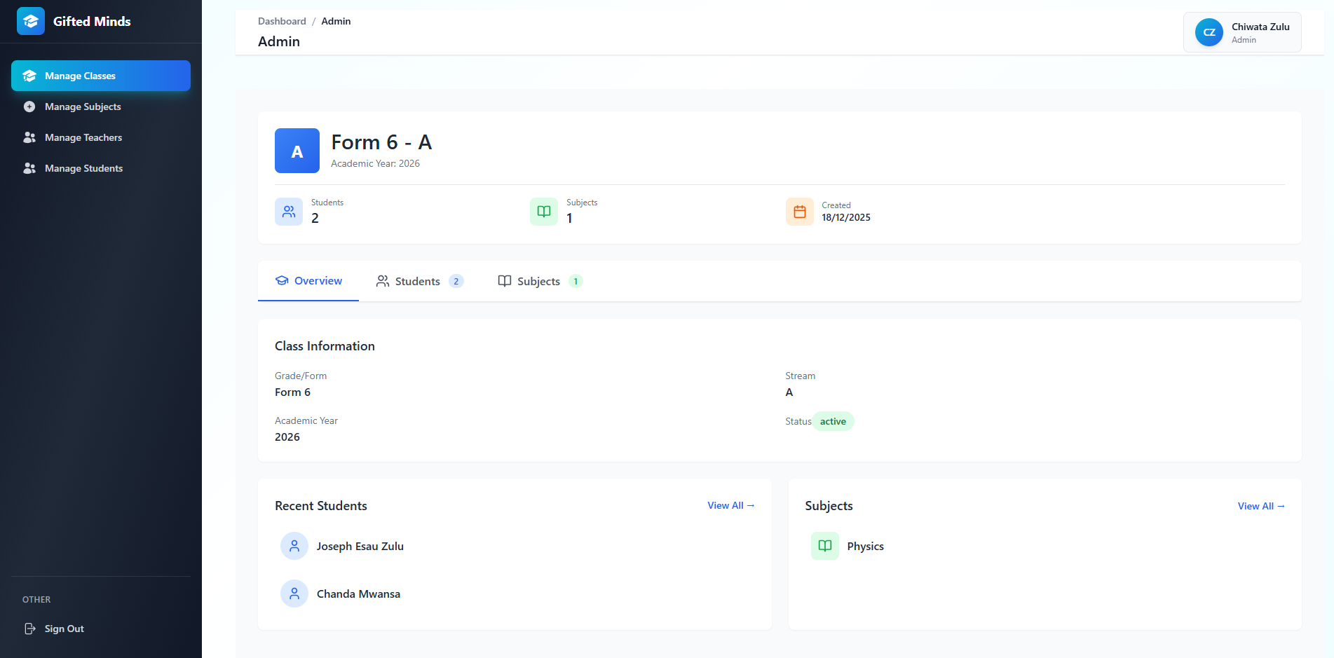 Student Progress Tracking System