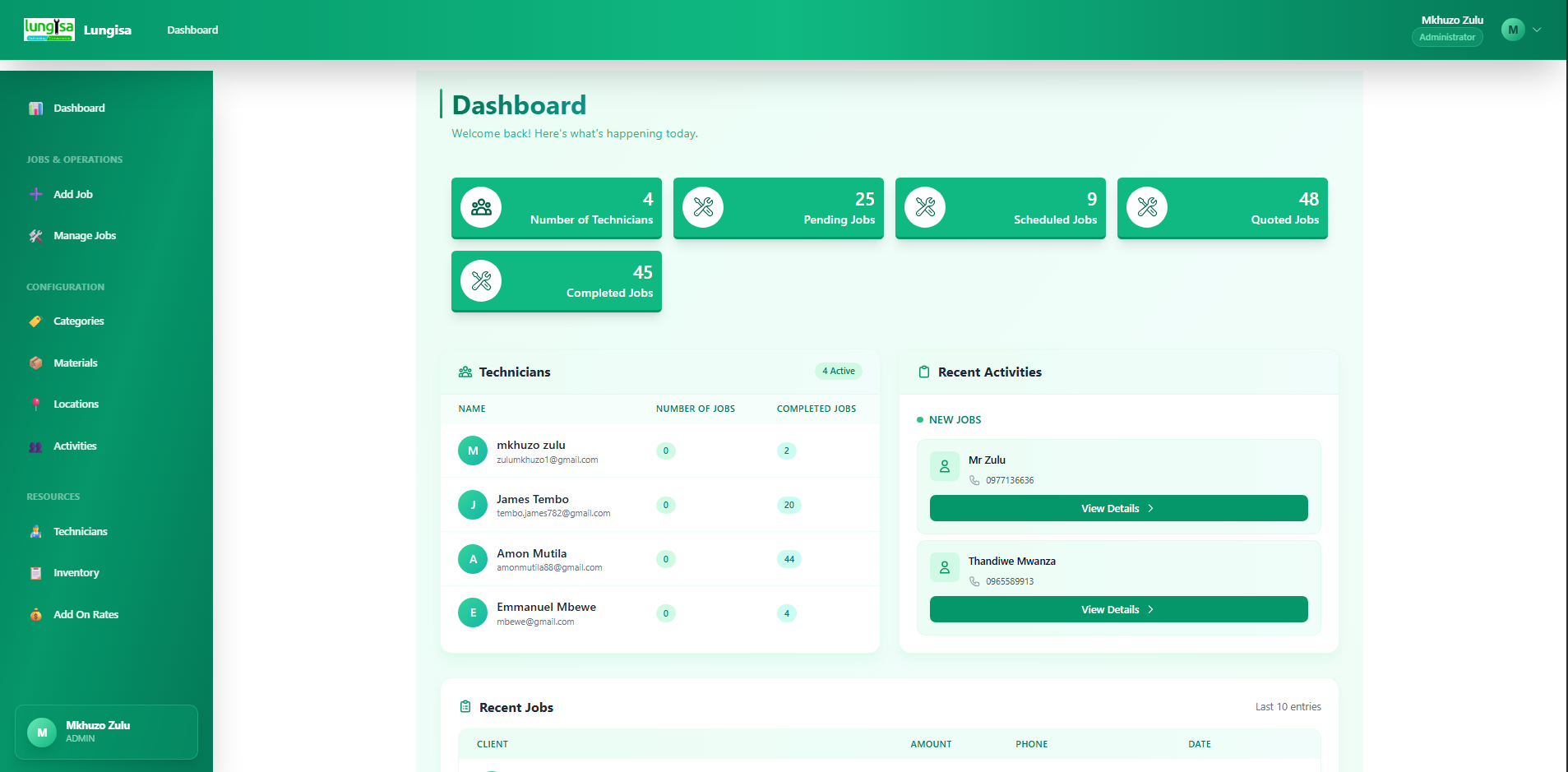 Lungisa Quotation Manager